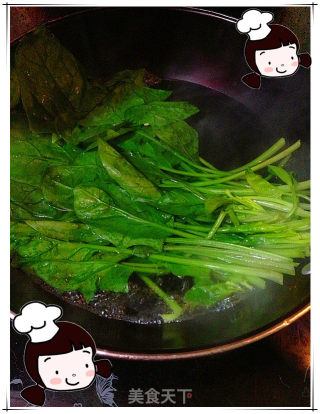 仙草阁私房菜（蔬菜大棚）--我爱菠菜（丘比焙煎芝麻菠菜）的做法步骤：4
