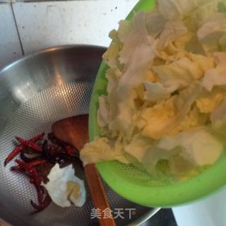 麻辣口味手撕包菜的做法步骤：5