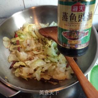 麻辣口味手撕包菜的做法步骤：7