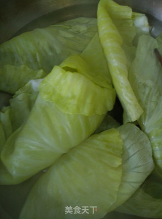 马蹄包菜卷的做法步骤：3