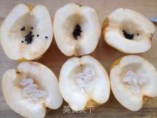 消炎止咳蒸雪梨的做法步骤：4
