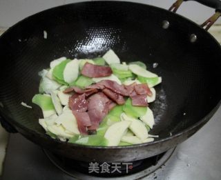 培根炒双笋的做法步骤：6