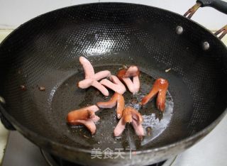 QQ肠炒青菜油条的做法步骤：5