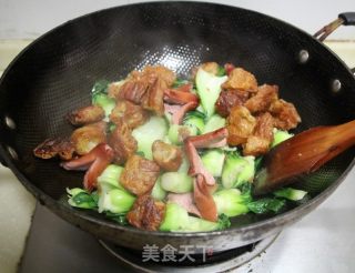 QQ肠炒青菜油条的做法步骤：10