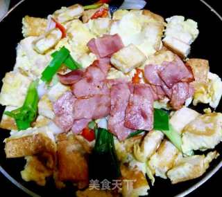 培根锅塌豆腐的做法步骤：7