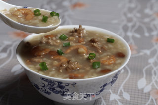 虾仁核桃杏仁粥（补脑必备）的做法步骤：10