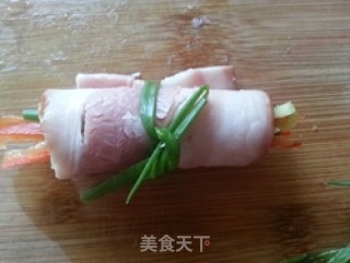 培根蒸鲈鱼的做法步骤：5