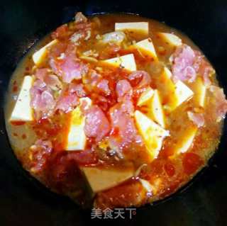 香辣豆腐肉片的做法步骤：7