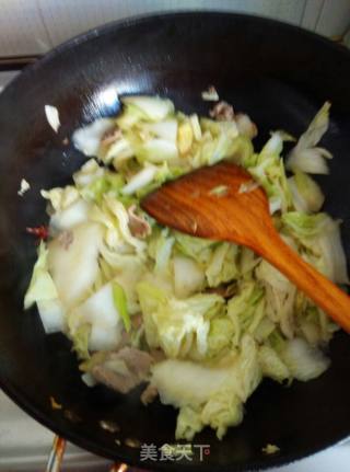 白菜豆腐炖粉条的做法步骤：3