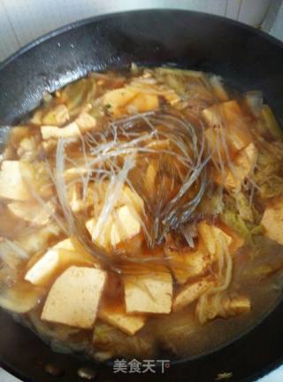 白菜豆腐炖粉条的做法步骤：7