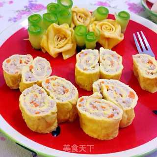 鸡蛋肉卷的做法步骤：10