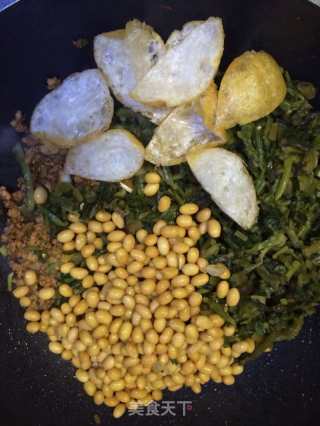 肉末黄豆炒雪里蕻的做法步骤：6