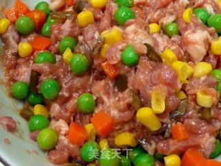 ^(00)^ 酱菜五彩蒸肉饼 ☆蒸肉饼4的做法步骤：4