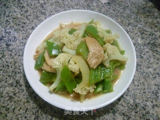 花菜大豆蛋白炒尖椒的做法步骤：11