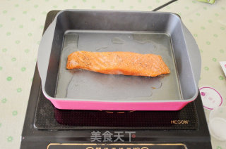 照烧三文鱼配时蔬的做法步骤：5