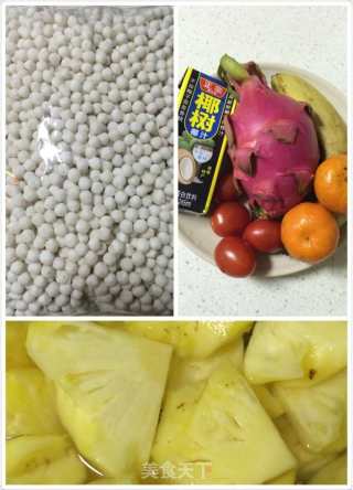 水果西米露的做法步骤：1