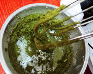 卡通抹茶饼干——清新和美味并存的做法步骤：2