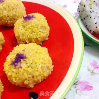 蒸小米夹心肉丸的做法步骤：5