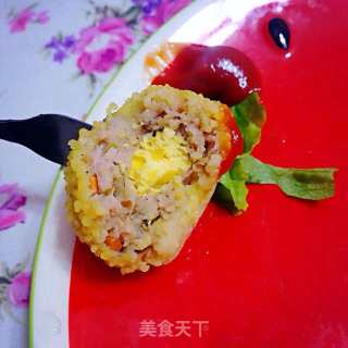 蒸小米夹心肉丸的做法步骤：8