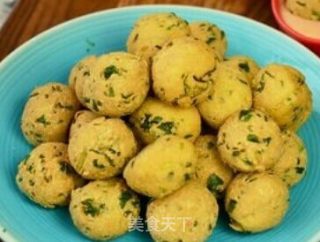香芹豆腐丸子的做法步骤：10