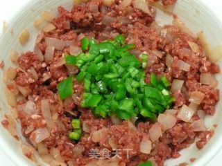 ^Q^ 尖椒牛肉饼  ☆蒸肉饼14的做法步骤：5
