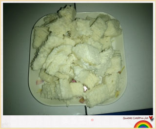 简易早餐：咖喱炒馍块的做法步骤：2