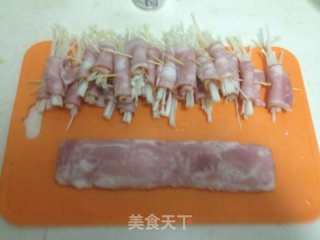 培根金针菇卷的做法步骤：1