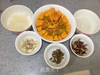 糯米什锦蒸南瓜的做法步骤：3