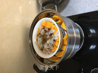 糯米什锦蒸南瓜的做法步骤：5