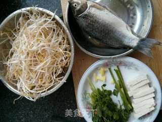 鲫鱼豆芽豆腐汤的做法步骤：1