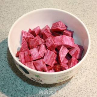 给孩子的健康能量美食-----紫薯燕麦奶昔的做法步骤：1