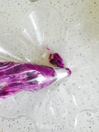 甜甜的车，香香的花——奶油紫薯的变身的做法步骤：7