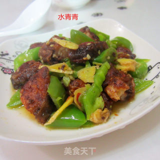 青椒腊鱼排的做法步骤：9