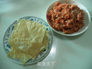 油炸腐竹卷的做法步骤：2