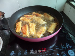 油炸腐竹卷的做法步骤：13