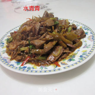 酸辣椒芹菜炒猪肝的做法步骤：13