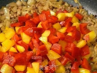 甜椒炒酸菜 ♥肉末下饭菜 7的做法步骤：5