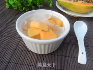 银耳木瓜糖水的做法步骤：9