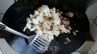 蘑菇烧菜花的做法步骤：6