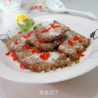 嫩炸牛肉片的做法步骤：17