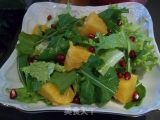 橙味芝麻菜色拉的做法步骤：10