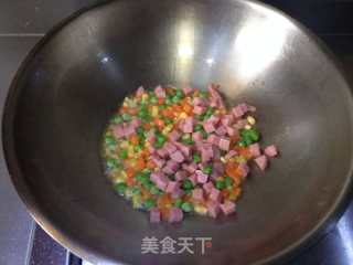 蚝油彩蔬炒饭的做法步骤：6