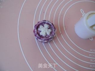 沙拉椰蓉紫薯糕的做法步骤：6