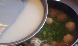 碧绿榨菜双丸羹的做法步骤：7
