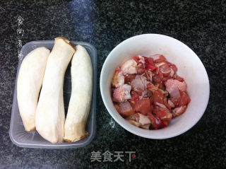杏鲍菇孜然鸡腿肉的做法步骤：4