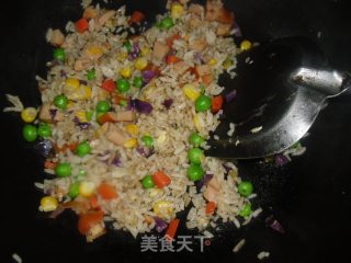 千岛酱炒饭的做法步骤：6
