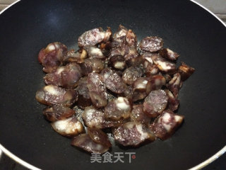 菜花炒腊肠的做法步骤：5