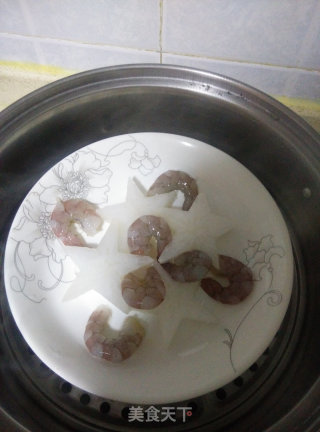 萝卜蒸虾仁的做法步骤：5