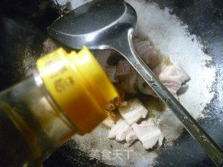 五花肉炒甜豆的做法步骤：4