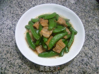 五花肉炒甜豆的做法步骤：12